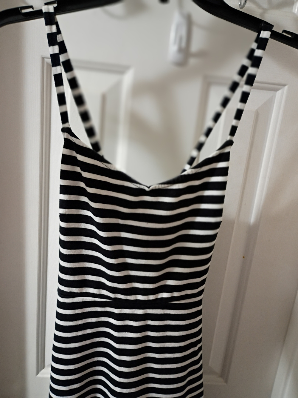 Old Navy Black and White Striped Mini Dress